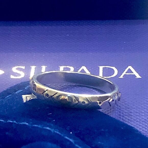 SILPADA Two Tone VARIED DETAILS Stacking Ring Sz 7 NIB - Picture 7 of 14